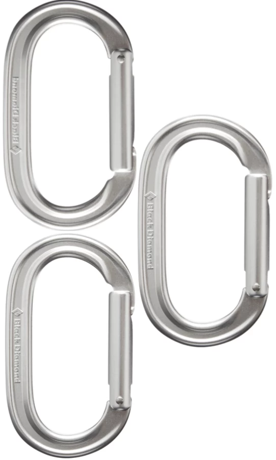 Black Diamond Oval Rock Climbing Carabiner Set 1 Black Diamond Oval Rock Climbing Carabiner Set