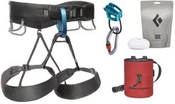 Black Diamond Momentum Rock Climbing Harness Package