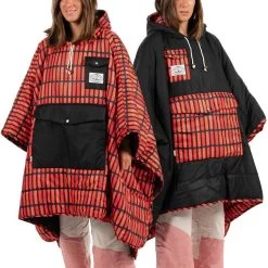 POLER Camp Poncho Reversible Camping Blanket With Hood -Comprehensive outdoor sports 213ACU5601 HALB POLER Poncho Hal Black 5 2000xmain