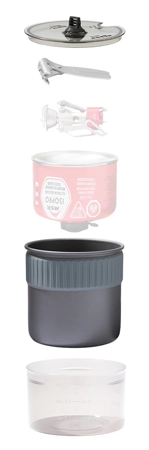 MSR Trail Mini Duo Cook Set Backpacking Cookware 2 MSR Trail Mini Duo Cook Set Backpacking Cookware - Image 2