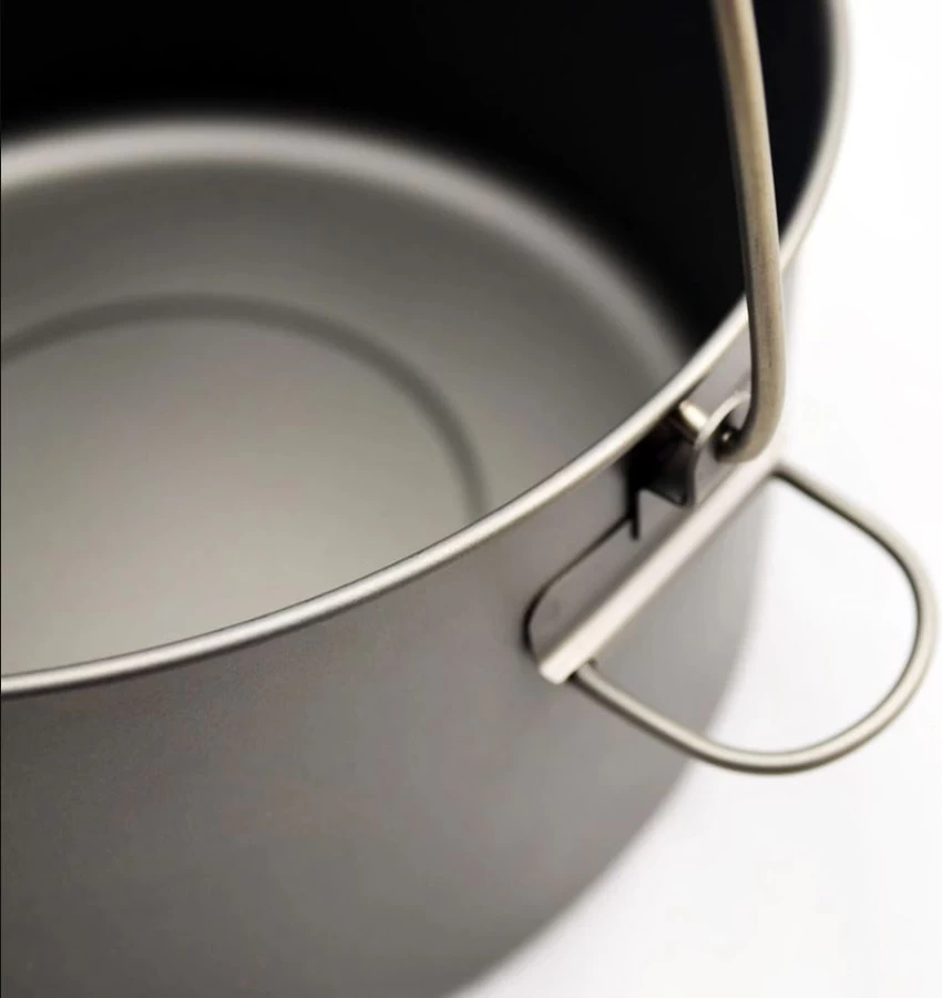 Titanium Pot + Bail Handle Ultralight Cookware 4 Titanium Pot + Bail Handle Ultralight Cookware - Image 4