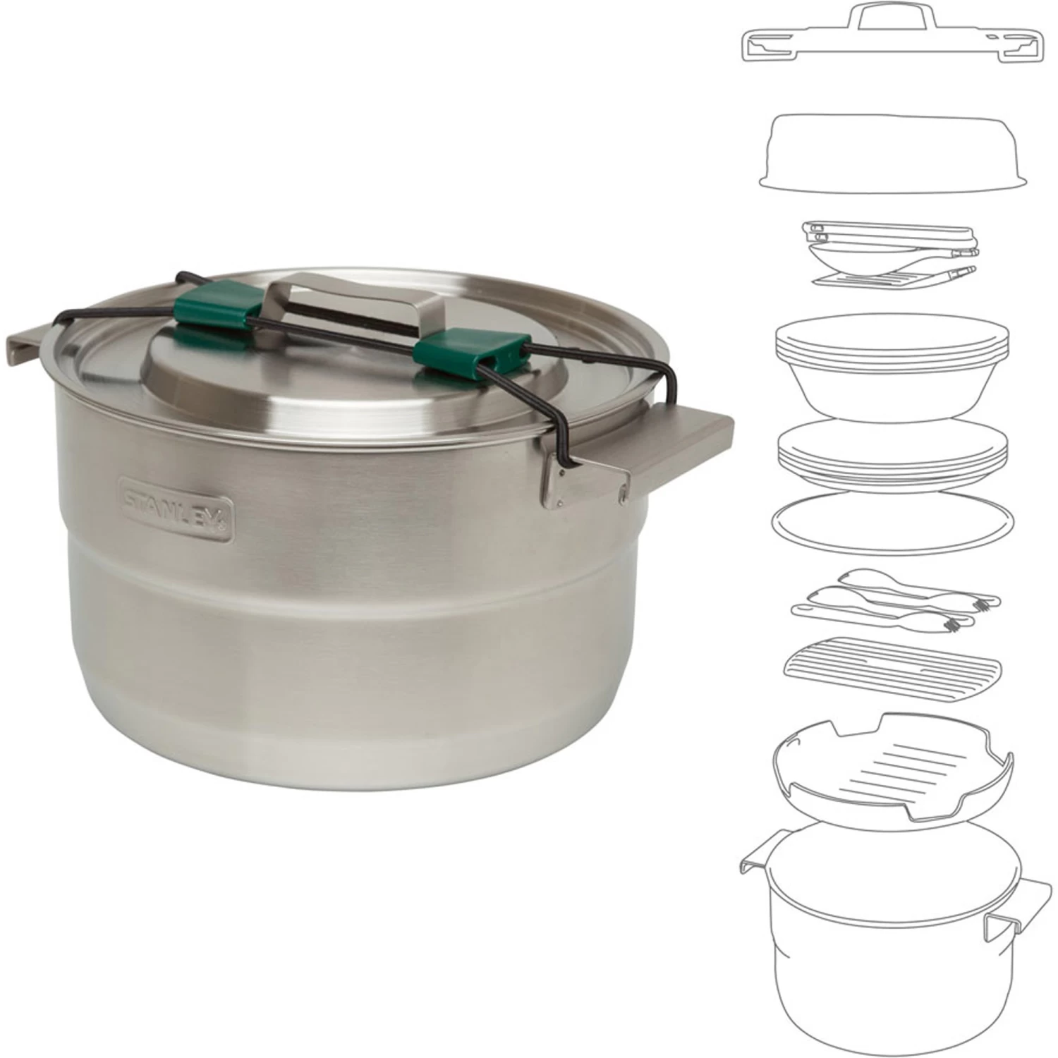 Stanley Adventure Full Kitchen Base Camp Cook Set Camping Cookware 4 Stanley Adventure Full Kitchen Base Camp Cook Set Camping Cookware - Image 4