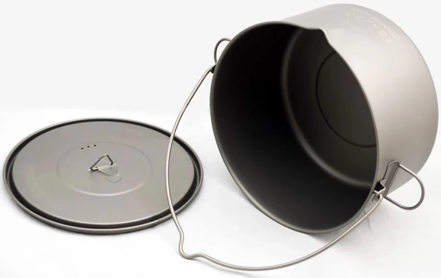 Titanium Pot + Bail Handle Ultralight Cookware 3 Titanium Pot + Bail Handle Ultralight Cookware - Image 3