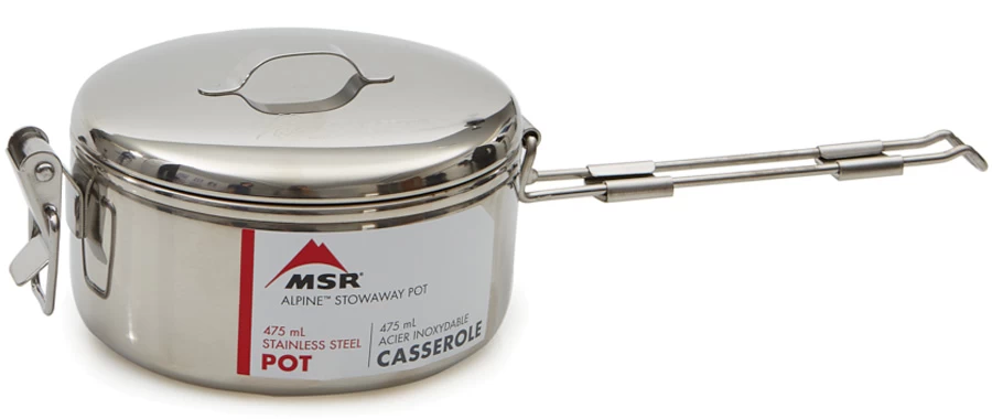 MSR Alpine StowAway Pot 475ml Stainless Steel Camp Cookware 4 MSR Alpine StowAway Pot 475ml Stainless Steel Camp Cookware - Image 4