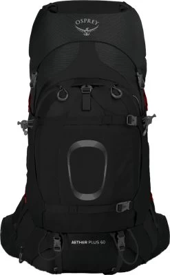 Osprey Aether Plus 60 Expedition Backpack 22 Osprey Aether Plus 60 Expedition Backpack -Comprehensive outdoor sports Aether Plus60 S21 Front Blackcopy