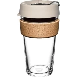 Brew Cork Glass 454ml Reusable Tea/Coffee Cup -Comprehensive outdoor sports FilterCork16oz