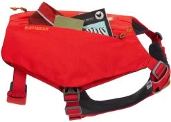 Ruffwear Switchbak Padded Dog Harness + Pockets -Comprehensive outdoor sports WebJPG 3035 Switchbak Harness Red Sumac Side Open Studio