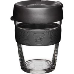 Brew Glass Reusable Travel Coffee Cup -Comprehensive outdoor sports black12oz