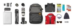 Lowepro Fastpack Pro AW III Camera Backpack -Comprehensive outdoor sports camera backpack lowepro fastpack pro bp 250 aw iii lp37331 pww flatlay a rgb