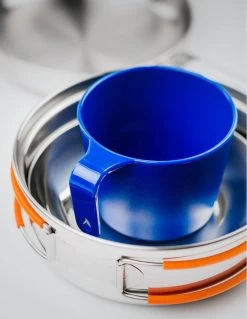 GSI Outdoors Glacier Stainless 1 Person Mess Kit Camping Cookware Set -Comprehensive outdoor sports glacierstainlesssteelmessset1person4