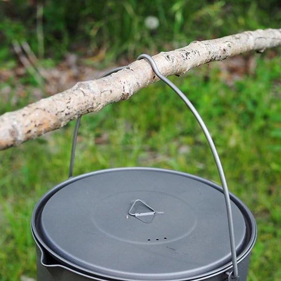 Titanium Pot + Bail Handle Ultralight Cookware 10 Titanium Pot + Bail Handle Ultralight Cookware - Image 10