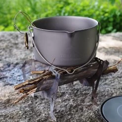 Titanium Pot + Bail Handle Ultralight Cookware 23 Titanium Pot + Bail Handle Ultralight Cookware -Comprehensive outdoor sports pajb313