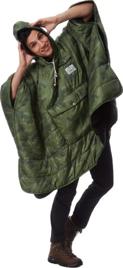 POLER Camp Poncho Reversible Camping Blanket With Hood -Comprehensive outdoor sports poler 84023060956327copy