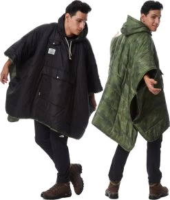 POLER Camp Poncho Reversible Camping Blanket With Hood
