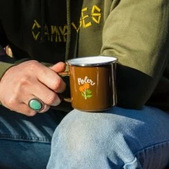 POLER Camp Mug Classic Enamel Camping Cup -Comprehensive outdoor sports polermug 002