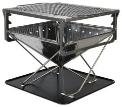 Snow Peak Pack & Carry Starter Kit Portable Camping Grill & Firepit