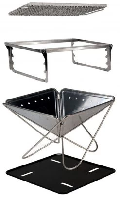 Snow Peak Pack & Carry Starter Kit Portable Camping Grill & Firepit -Comprehensive outdoor sports snow peak pack and carry starter kit 2