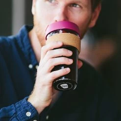 Brew Cork Glass 454ml Reusable Tea/Coffee Cup -Comprehensive outdoor sports t49356