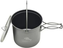 Titanium Pot + Bail Handle Ultralight Camping Cookware